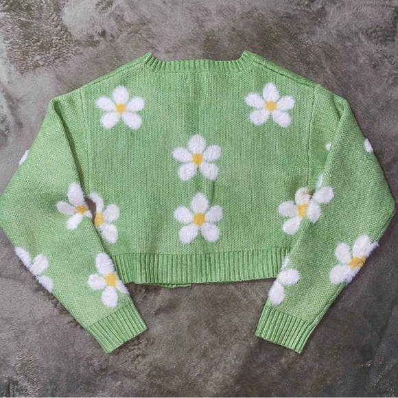 LA Hearts Green Heartbreaker Cardigan and Tank Set, Size XS - Picture 4 of 7